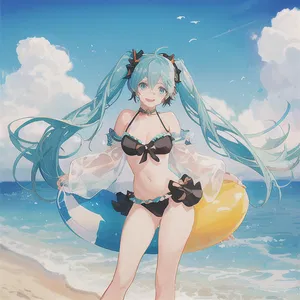 AI chat Hatsune Miku Bikini Edition