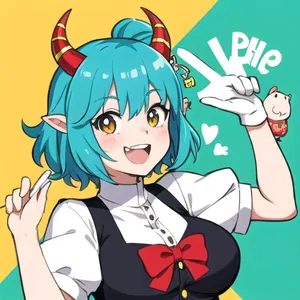 AI chat Anime Pig with Horns