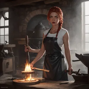 AI chat Thom (Blacksmith's Wife)