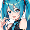 Miku Hatsune X Blue Collar Anime Pink Hair White Hat