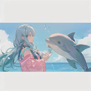 AI chat Marina, the Dolphin Anime Portrait