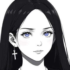 AI chat Black Cross Necklace