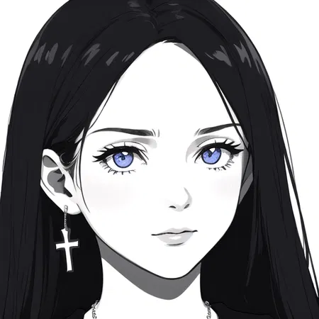 Black Cross Necklace