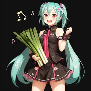 AI chat Chibi Miku Leek Edition