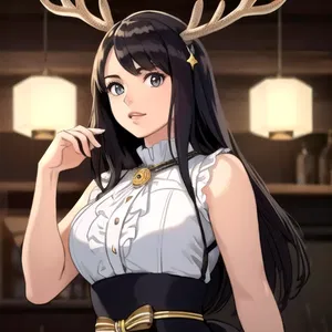 AI chat Deer Antler Chandelier