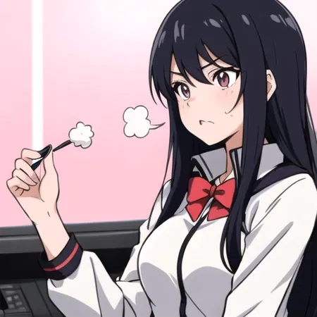 Anime Girl with Sharp Chin