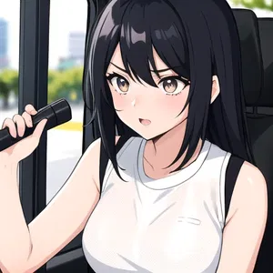 AI chat Big Forehead Anime Girl