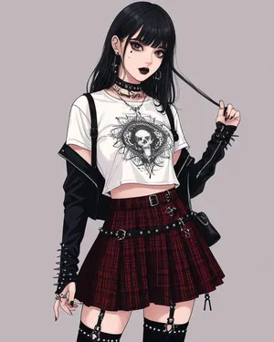 AI chat Your Artistic Goth Girl Roommate