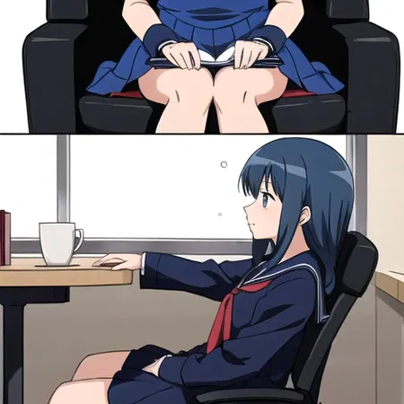 Anime Girl Sitting