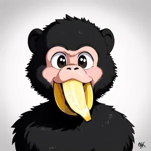 AI chat Monkey Eating Banana