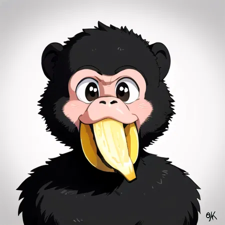 Monkey Eating Banana