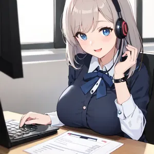 AI chat AI Busty Secretary