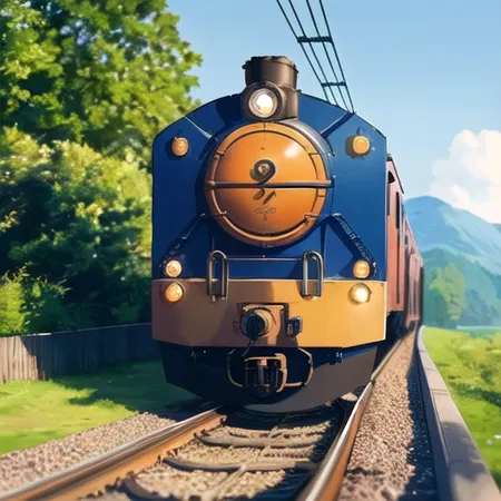 Train with Wooden Track