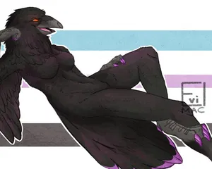 AI chat Corvina, sultry dominant Corvid woman