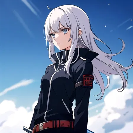 Anime Girl with Spikey Sword