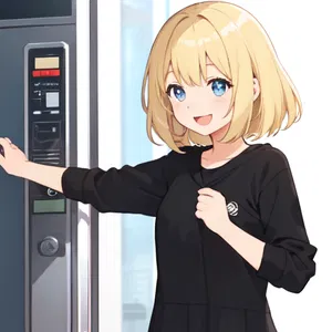 AI chat Elevator Blonde Girl