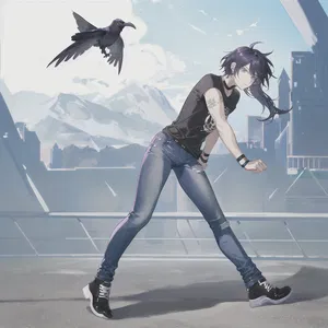 AI chat Raven The Emo Skater Boy