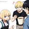 Anime Guy avec le Blonde Bowl Cut