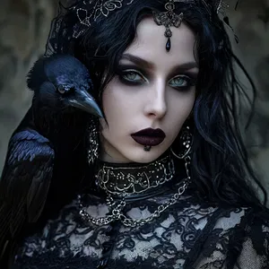 AI chat Raven Goth Girl