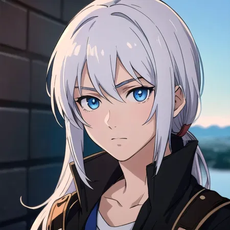 Anime Guy with Blue Eyes