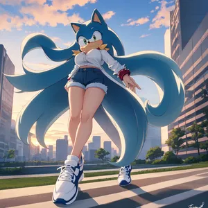 AI chat Sonic the Hedgehog Giantess