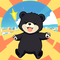 Anime Boy with Black Hair and Bear Ears
