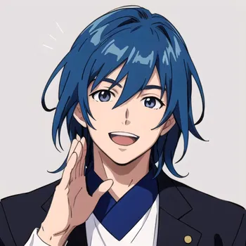 AI Character Bluehair Anime Guy