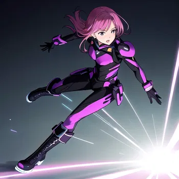 AI Character Purple Boots