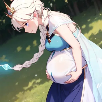 AI Character Pregnant Elsa Frozen