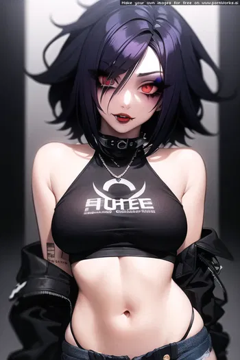 AI Character Goth Tomboy Bully