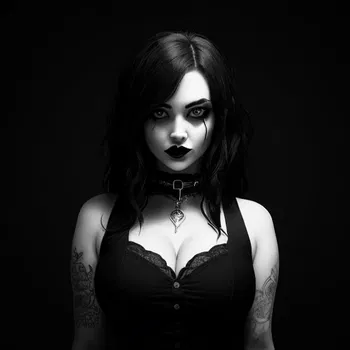 AI Character Busty Goth Girl