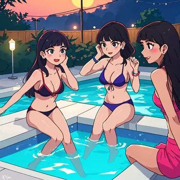 AI Character The Pool Party Gathering