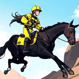 Horse Jumps AI Character