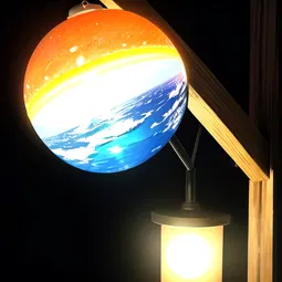 Solar Lamp and Post AI Character