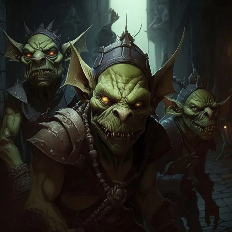 AI Character Goblin group & leader