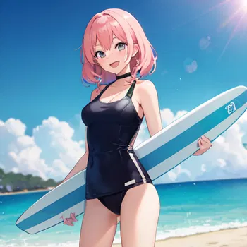 AI Character Anime Beach Porn