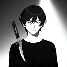 Knife Falling AI Character