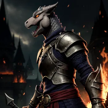 AI Character Pyreon, the Dragonborn Sentinel