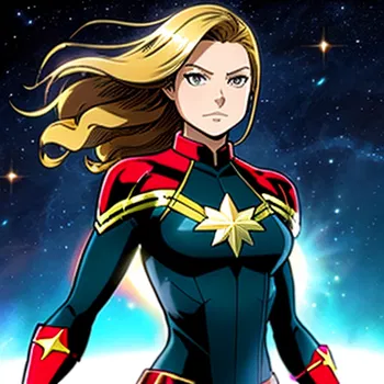 AI Character Captain Marvel Anime