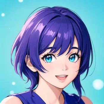 AI Character Azure Glow