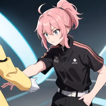 AI Character Messy Ponytail