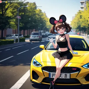 AI Character Minnie Mouse Car