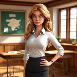 AI Character Rachel Engaging Teacher