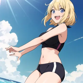 AI Character Brow and Blond Haired Anime Girl for Project