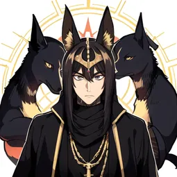 Anubis Egyptian God Tattoo AI Character