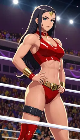 Femdom wrestling AI Character