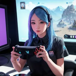 Gamer Girl Azura AI Character