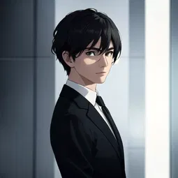 Black Suit and AI Character