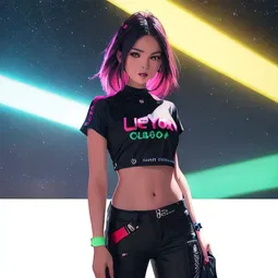 Neon Pixelheart AI Character