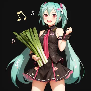 AI Character Chibi Miku Leek Edition